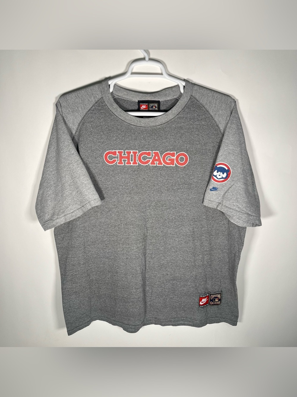 Vintage Nike Chicago Cubs Cooperstown Collection T Shirt Baseball Made In USA XL